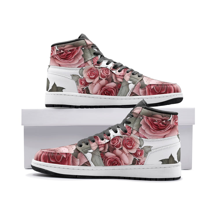 Pink Roses Bouquet M&W-Lovichy Colorful High Tops